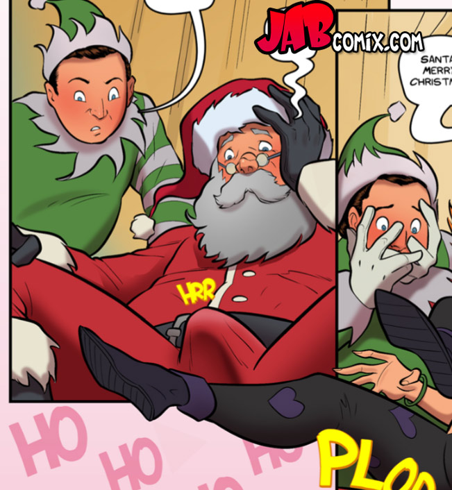 Santa, I think your candy cane is poking me - Bubble Butt Princess by jab comix