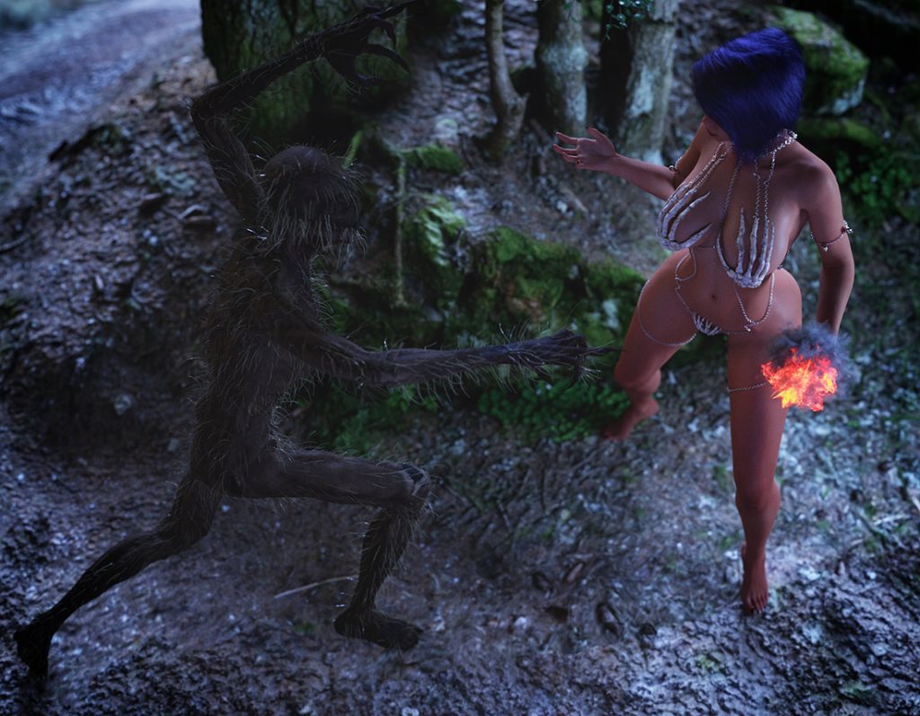 Demonic creature fucks a busty girl - The Summoned Scarecrow, Demon by FantasyErotic