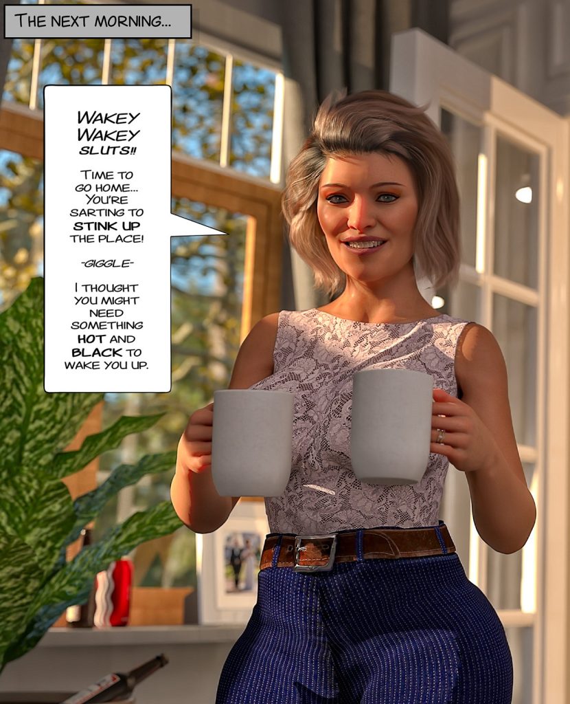 I thought you might need something hot and black to wake you up - The MILF next door 2 by Tab109