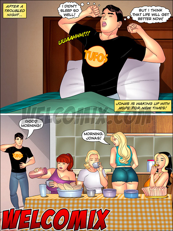 Once again, he is the only man in the house, which makes him quite excited - Aunt, Cousins and co., The Gossip Neighbor by welcomix (tufos)