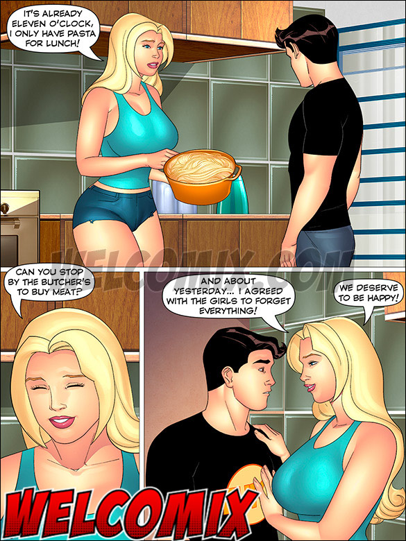 Once again, he is the only man in the house, which makes him quite excited - Aunt, Cousins and co., The Gossip Neighbor by welcomix (tufos)