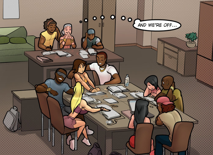 That does look real hard - Riverdale high, Study hall 4 by Rabies T Lagomorph