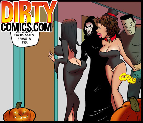 I love more than one cock - Saving halloween by dirty comics