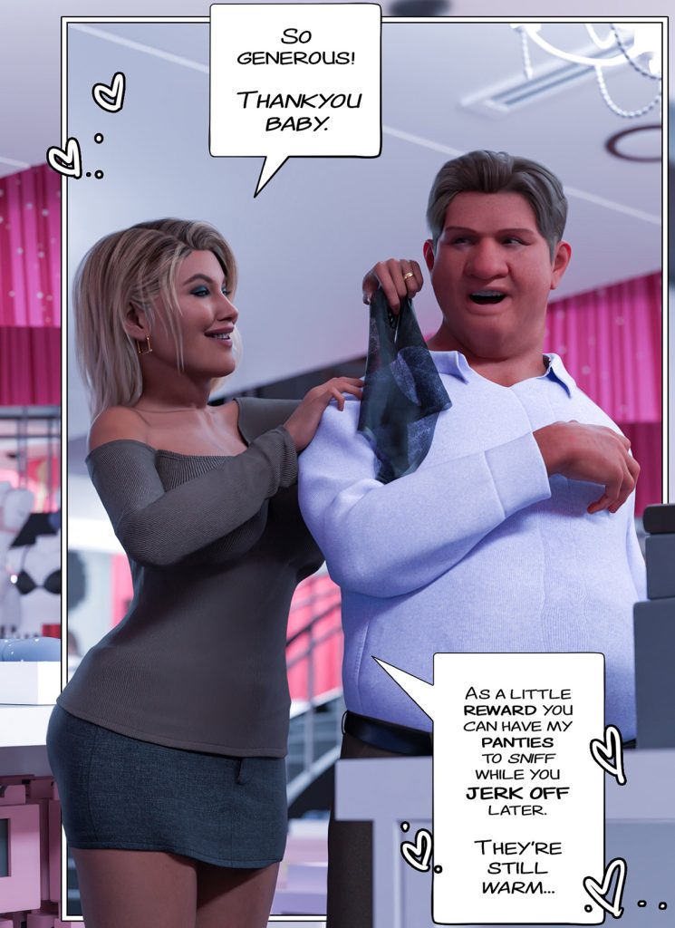 As a little reward you can have my panties to sniff while you jerk off later - Black marked 3 by Tab109