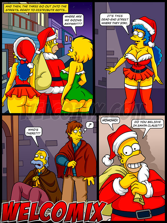 He feels horny while watching his wife having sex with other men - The Simptoons - Christmas Present by welcomix (tufos)